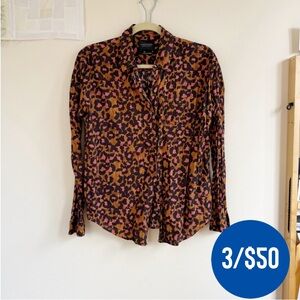 3/$50 Maison Scotch Leopard Print Button-Up Shirt